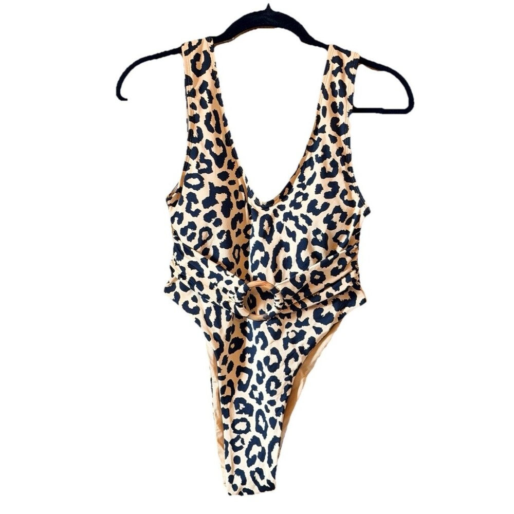 NWT Toluca Swim Artemis One Piece Swimsuit Felis Leopard Print Medium